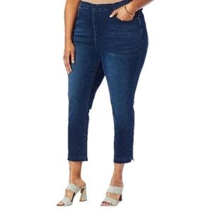DG2 by Diane Gilman New Classic Stretch Denim Capri Jeans Dark Wash Size 3X NWTs